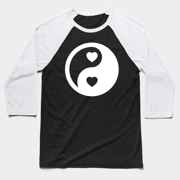 Ying Yang The Symbol Of Life & Death By Chinese Language Baseball T-Shirt by mangobanana